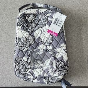 Vera Bradley Gray and Cream Floral Quilted Lunch Bag